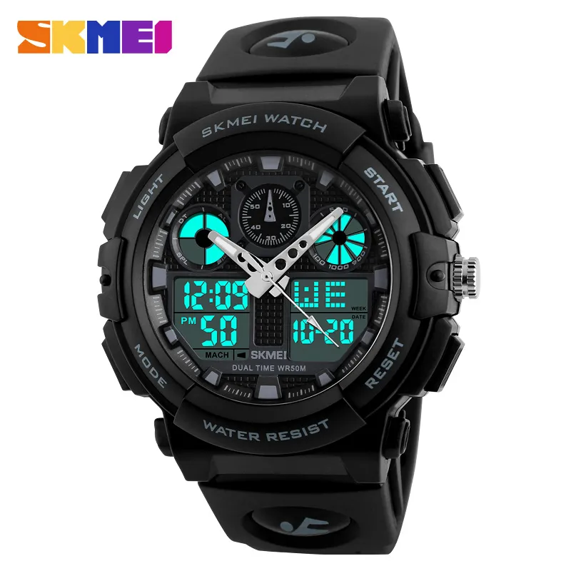 Relojes Hombre Moda Digital Chrono Dual Cuarzo Hora Impermeable 3 bar Montre Sports Orologio da uomo Relojes de pulsera Relogio Men SKMEI Homme Montre