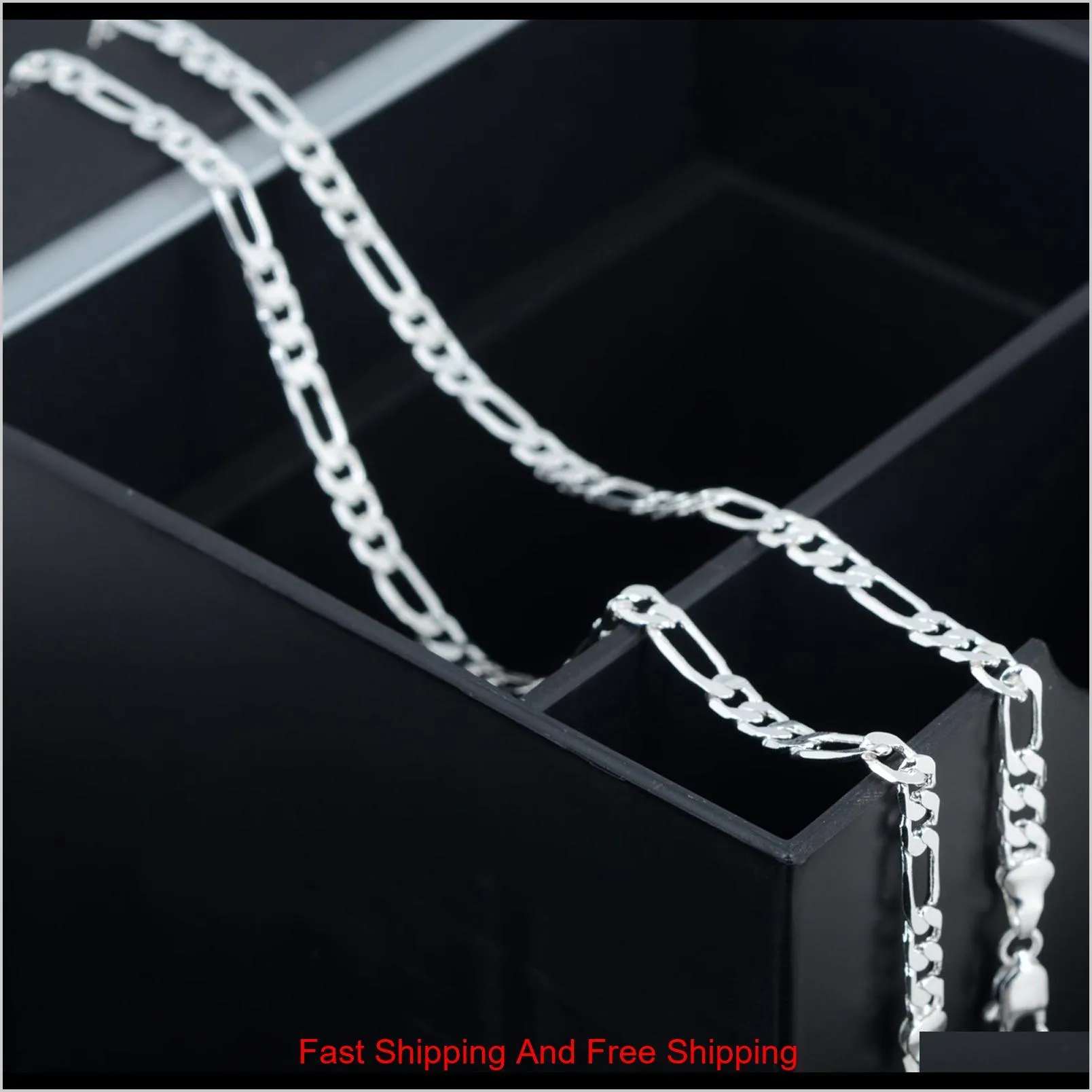 fashion 2mm 18k gold and silver plated figaro chain necklace women casual classic jewelry diy chains unisex