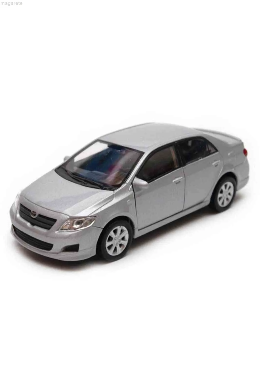 Children's pressure casting metal car, Toyota gray corolla model, 2009 toy series, Czech small gifts, birthday simulation, rubber wheel,