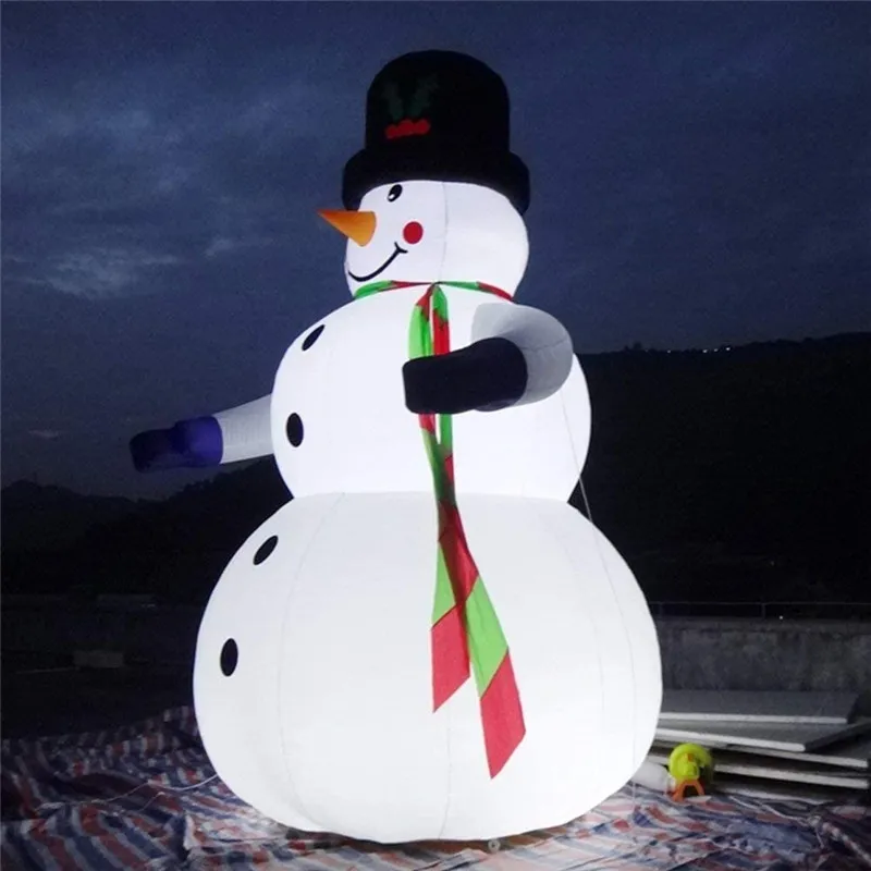 XYINFLATABLE Activity Giant Inflatible Snowman Balloon ze światłem LED na świąteczną dekorację