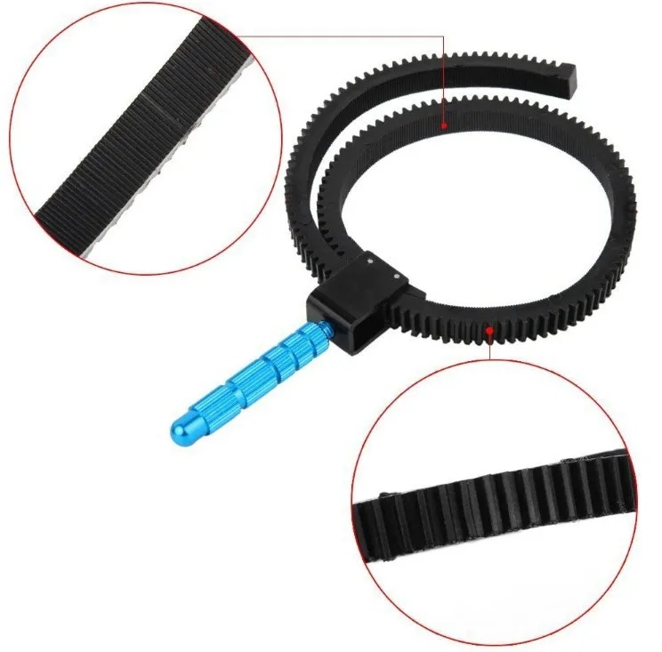 Ceinture d'anneau de vitesse d'objectif de Zoom Flexible suivez la mise au point avec la main de poignée en métal pour le canon d'appareil-photo DSLR 5D2 5D3 en gros