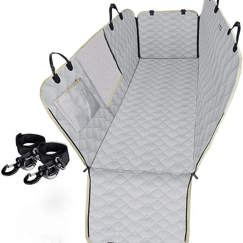 犬の車の座席のカバーペットキャリア防水トラベルマットハンモック保護パッドジッパーとポケット輸送装置