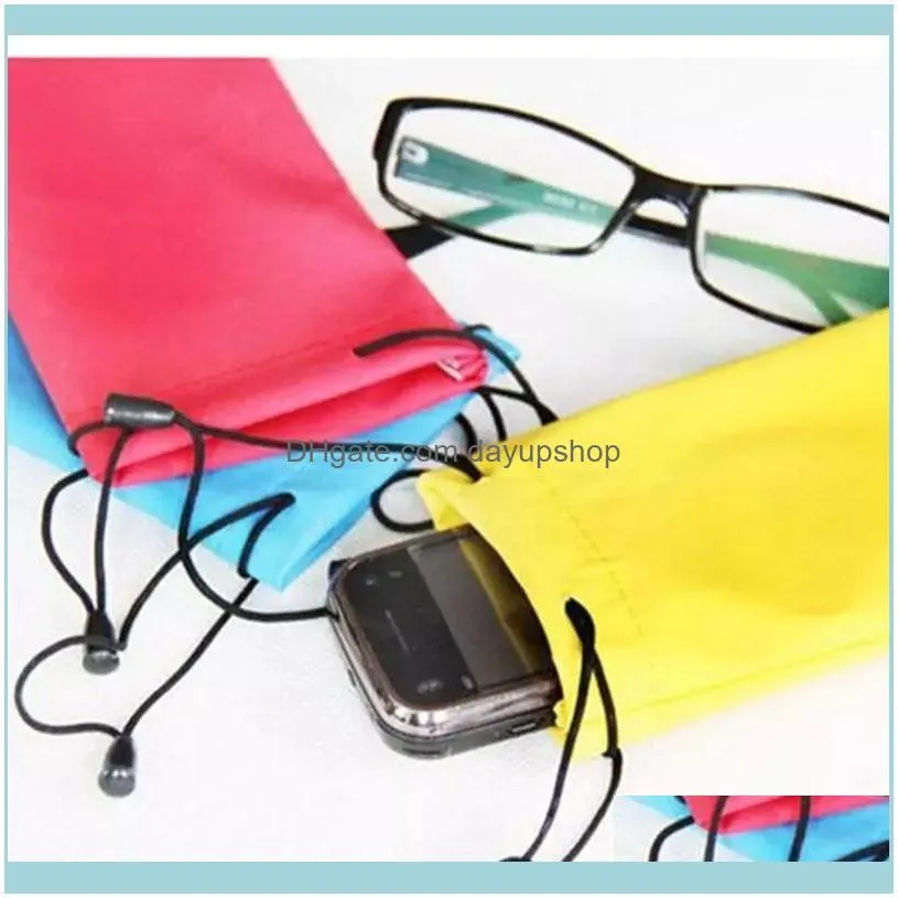 Sunglasses Pouch Microfiber Dust Waterproof Sunglass Bag Portable Drawstring Eyeglasses Cases Cellphone Watches Jewelry Carry Bags