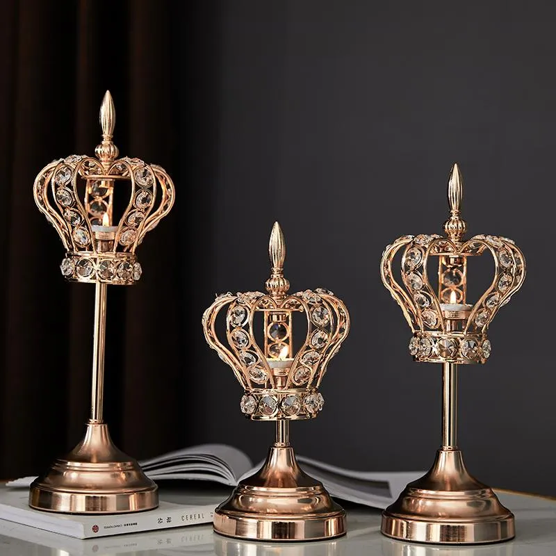 Ljushållare Bröllop Nordic Metal Holder Designer Golden European Luxury Christmas Candelabros Living Room Decoration