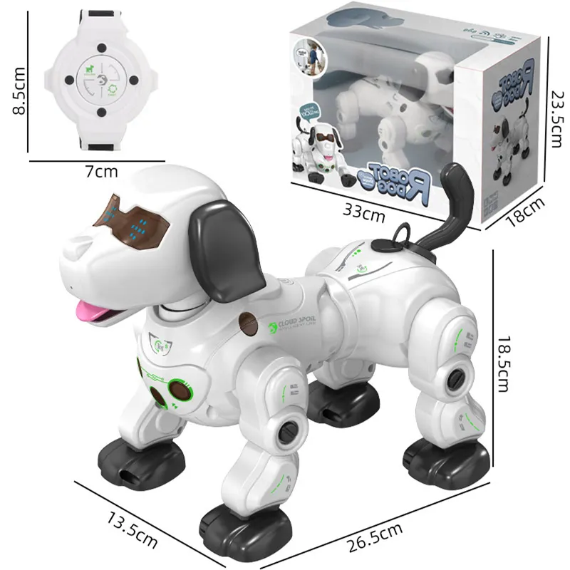 Robot électrique chien 2.4G télécommande sans fil intelligent robot de  conversation chien spray jouet chiot électronique chien de compagnie jouet
