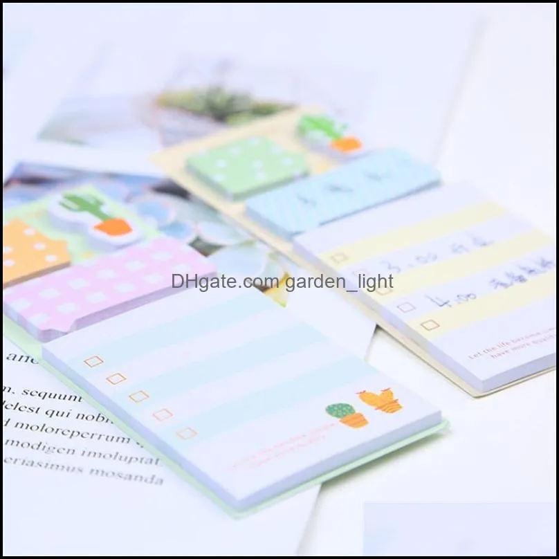 NOVERTY Cactus Cute stickers planner kawaii sticky notes stationery planner stickers memo pad cute papeleria notepad stick1