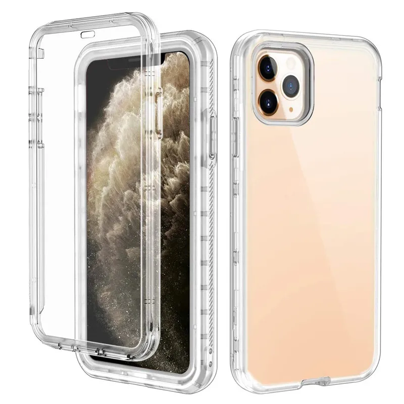 Per Iphone 12 Case Hybrid 3in1 Soft TPU Custodia rigida per PC con protezione integrale per Iphone 12 Pro Max