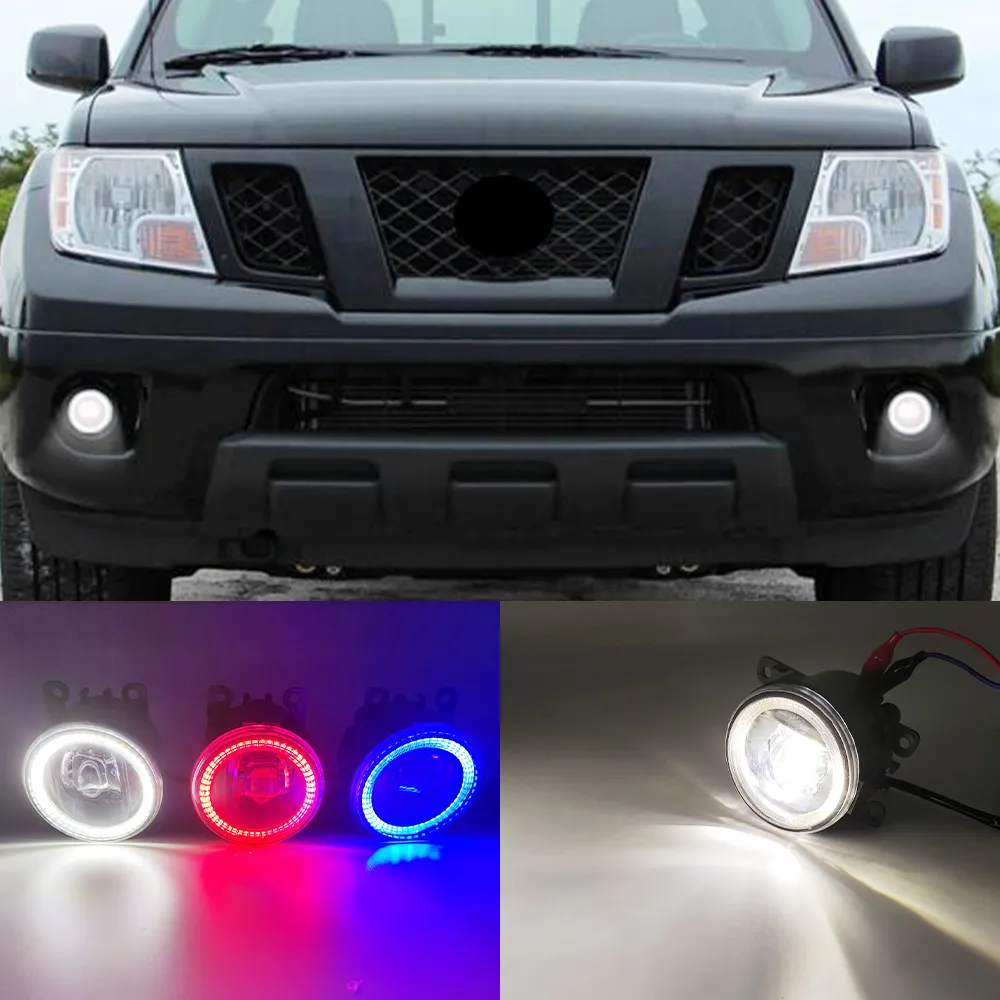 2 Functions Auto LED DRL Daytime Running Light For Nissan Frontier 1998 - 2014 2015 Car Angel Eyes Fog Lamp Foglight