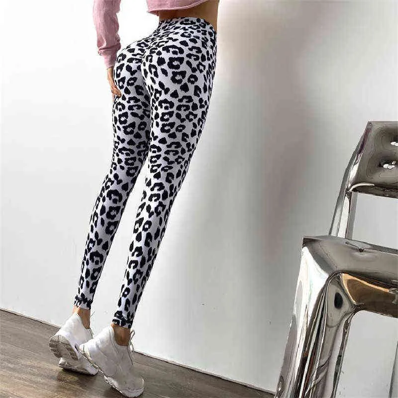 Leopard Print High Waist Leopard Print Gym Leggings For Women Push