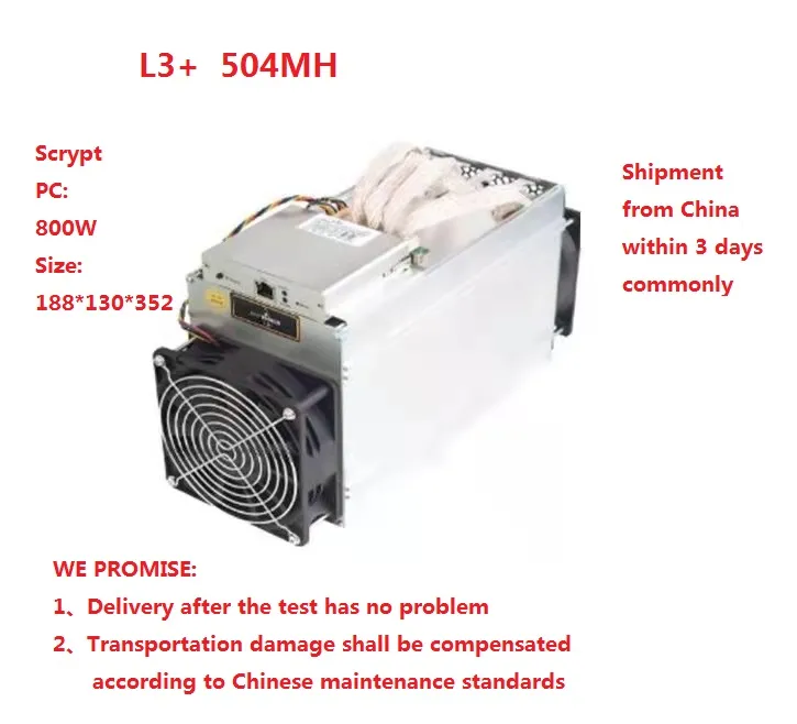 تستخدم نقطات عمال المناجم الساخنة ASIC Antminer L3 Plus مع إمدادات الطاقة
