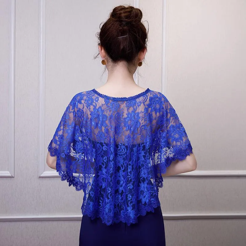 Stunning Wedding Cape Bolero With Appliqued Lace In Pink