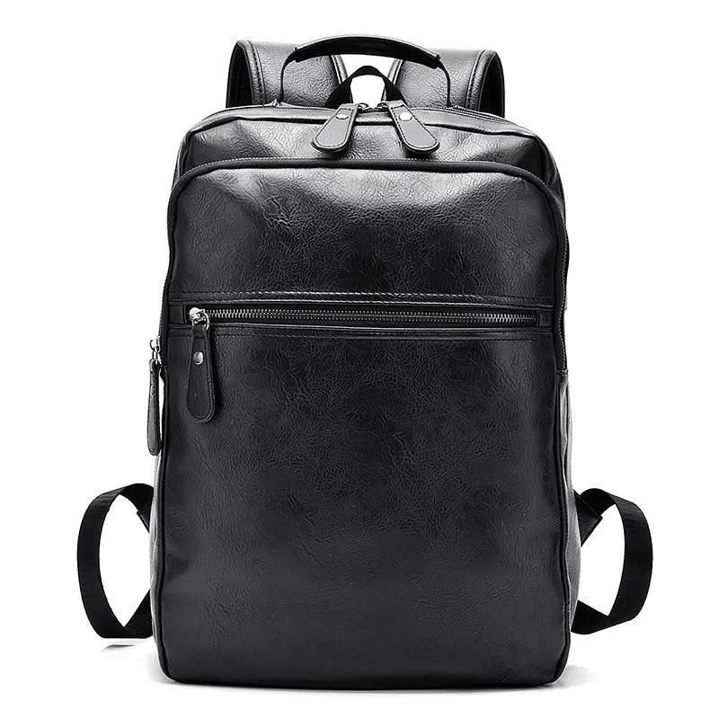 حقيبة الظهر 2021 حقيبة رجال الرجال من الذكور أعلى جلدية كمبيوتر محمول أكياس الكمبيوتر الثانوية طلاب الجامعات