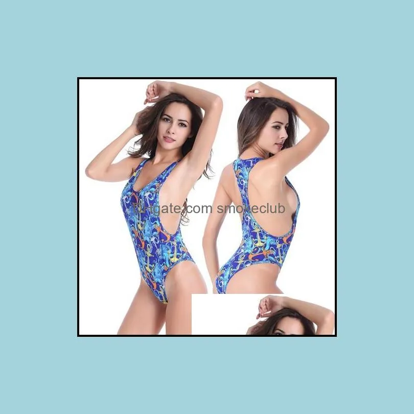 Wild Female Monokini Swimwear Sexy Women Racerback Bathing Suit Removable Pad Beachwear High Cut One Piece Swimsuit 01# One-Piece