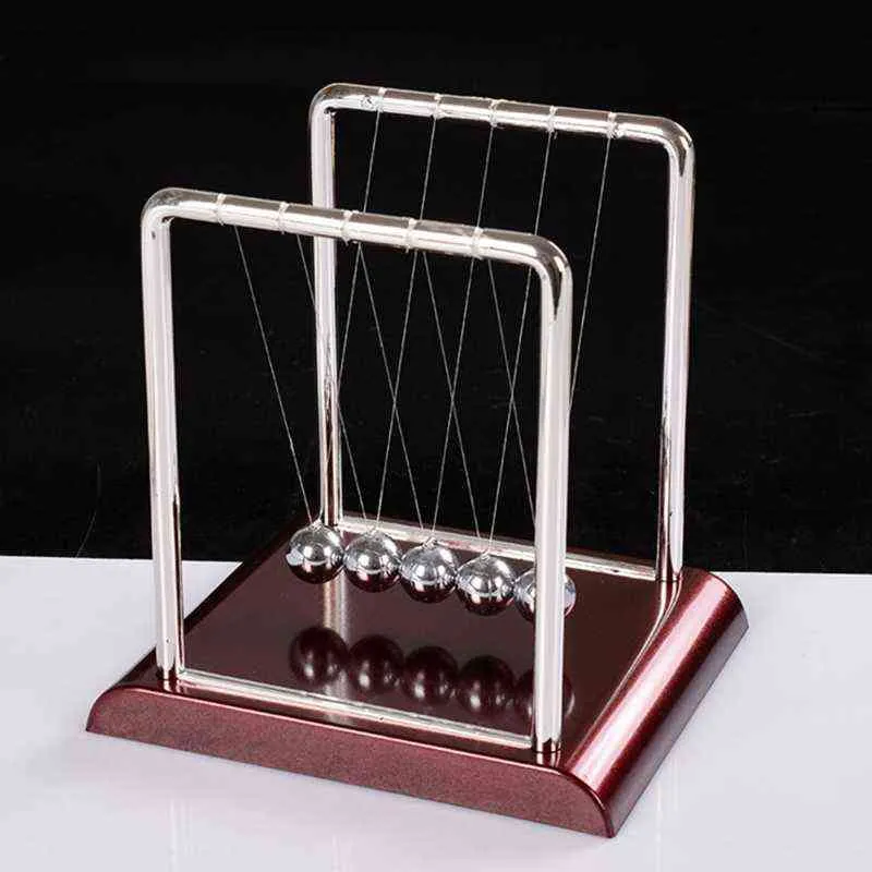 Newton's Cradle Physics Science Pendulum Educational Juguetes Kids Leksaker Barn Metall Balance Ball Antistress Games Toy Desk G220223