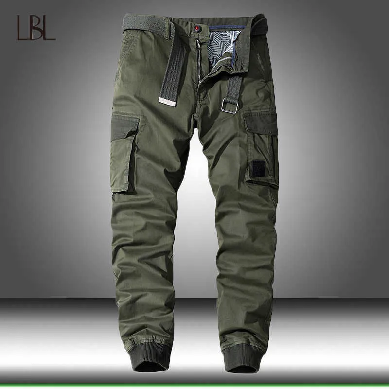Multi-Pocket Casual Pants Men Military Tactical Joggers Cargo Pants Men's Outdoor Hiking Trekking Sweatpants Male Hip Hop Bottom 210616