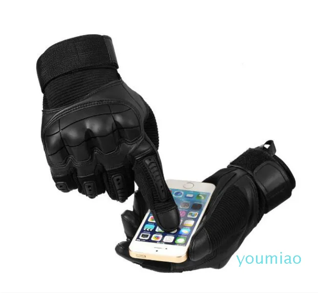 Écran tactile dur Knuckle gants tactiques en cuir PU armée Combat Airsoft Sport de plein air cyclisme Paintball chasse Swat