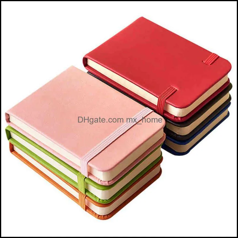 7 Colors Mini Notebook Portable Pocket Notepad Memo Simple Cute Student Working Daily Business Artificial Leather School Supplies