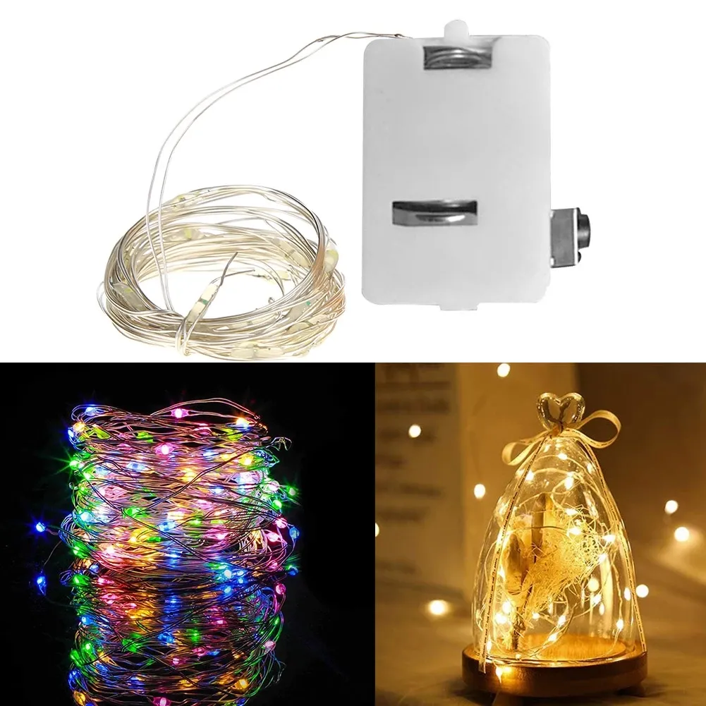 Elektronisk sträng ljus 3 lägen LED Fairy Lamp Garland Multi Color DIY String Lamp Christmas Party Garden Yard Decoration