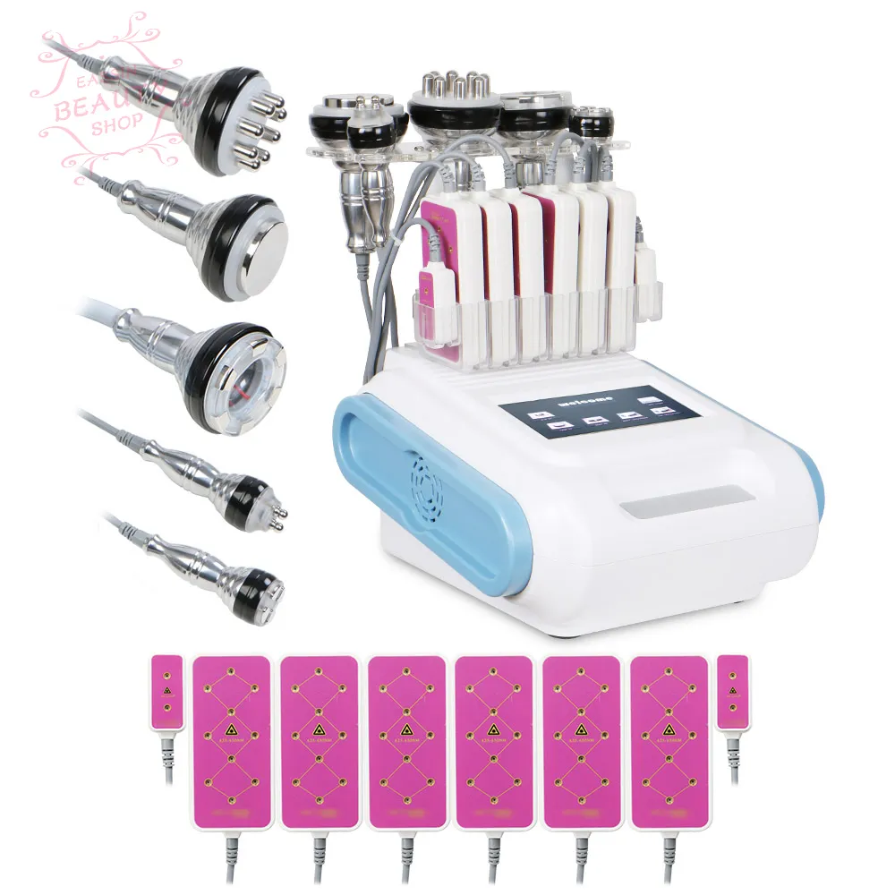 6 IN 1 UNOISETIE Cavitatie Vacuüm RF Body Slimming Lipo Laser Cellulitis Treatment Fat Removal Gewichtsverlies Machine