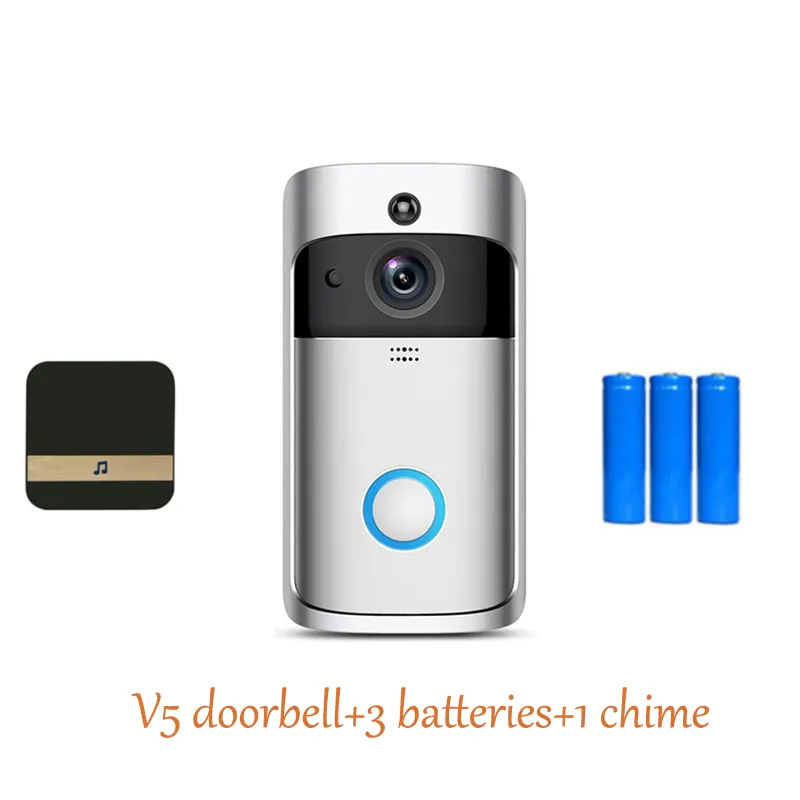 WiiFi Deurbel V5 Smart Home Deurbel Chime 720P HD Camera Real-Time Video Tweeweg Audio Binnen Buiten Nachtzicht PIR Bewegingsdetectie