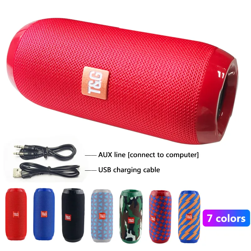 TG116 Versione di aggiornamento TG117 Altoparlante portatile Bluetooth Doppio corno Mini Subwoofer esterno impermeabile Altoparlanti wireless Supporto TFT USB Card Radio FM DHL libero