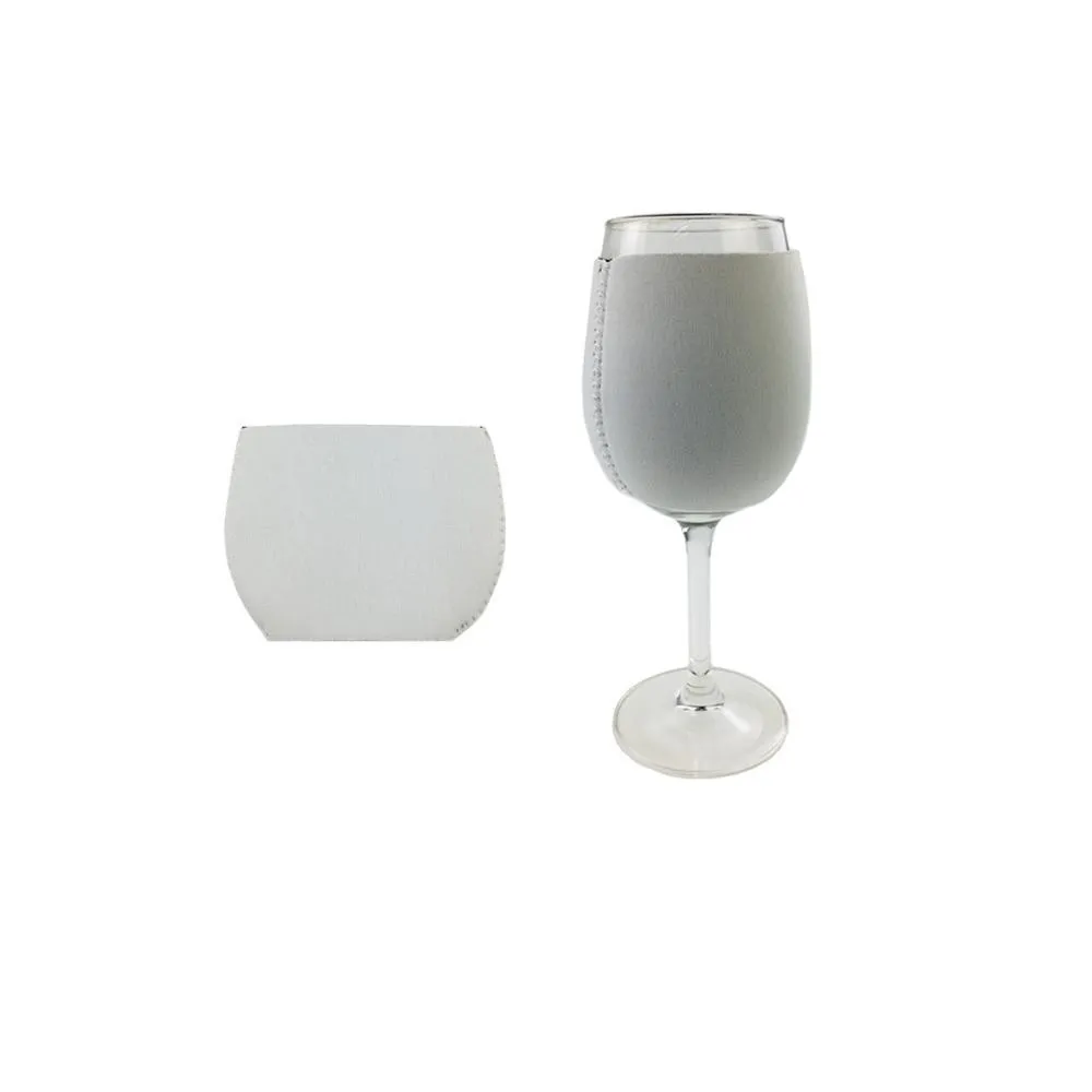 Sublimation Neoprene Goblet Cover Party Favor Red Wine Glass Covers Sleeve Heat Transfer Blanks DIY Personalized Custom YFA3072