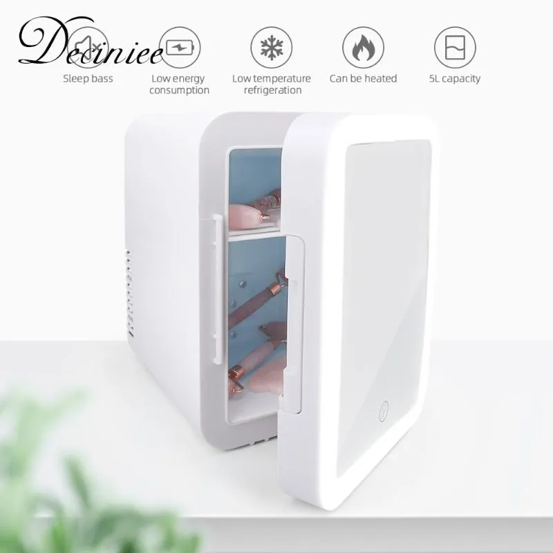 Compact Mirrors LED Makeup With Storage Mini Beauty Fridge 5L Portable Personal Small Refrigerator For Cosmetic Mask Skin Care