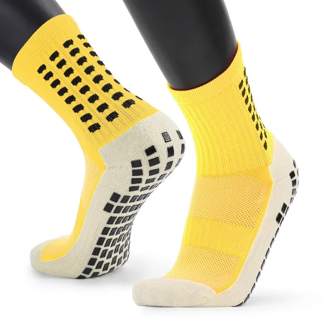 Anti-Rutsch-Fußballsocken, athletische lange Socken, saugfähige Sport-Grip-Socken für Basketball, Fußball, Volleyball, Laufen, DHL P0GD