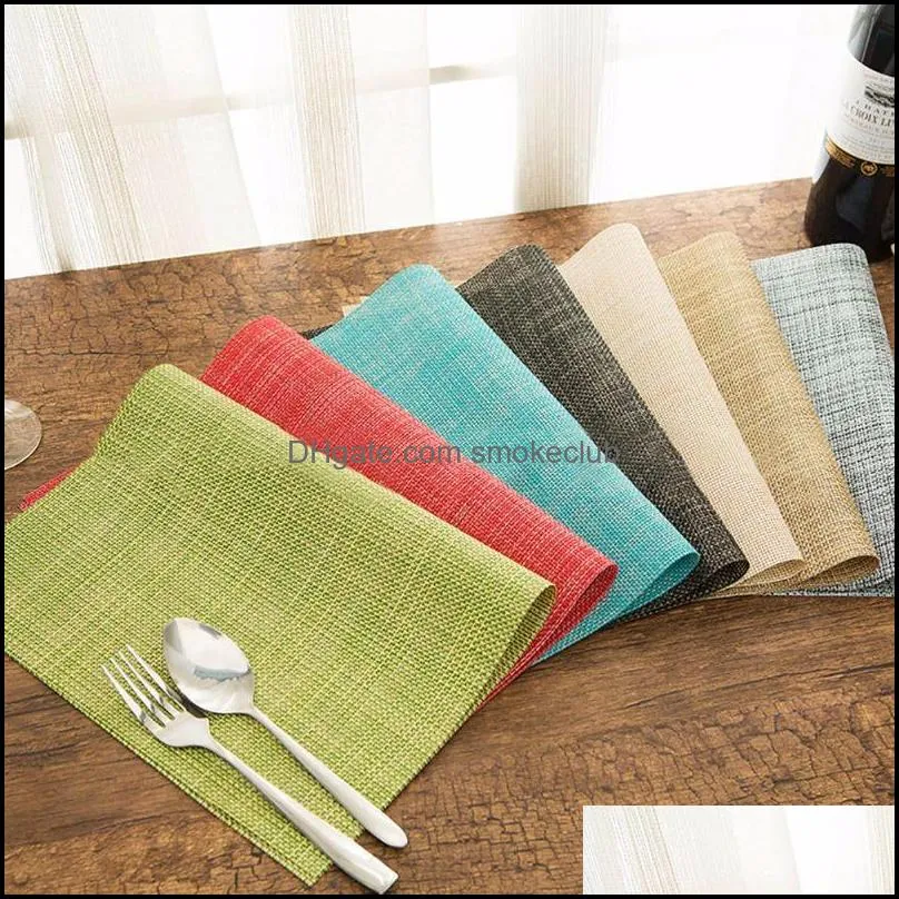 PVC placemats dining bar plate mat non-slip heat insulation washable table mat modern hotel high quality table coffee placemats