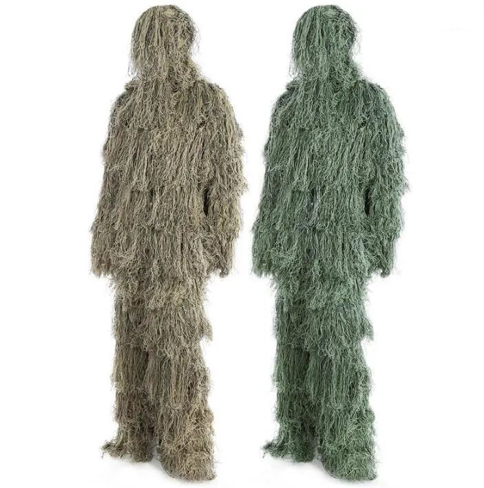 Defina a caça de caça de bosques secretos de ghillie terno de arremesso aéreo de atirador de elite de roupas verdes para adultos camuflagem de camuflagem Multicam Clothing1