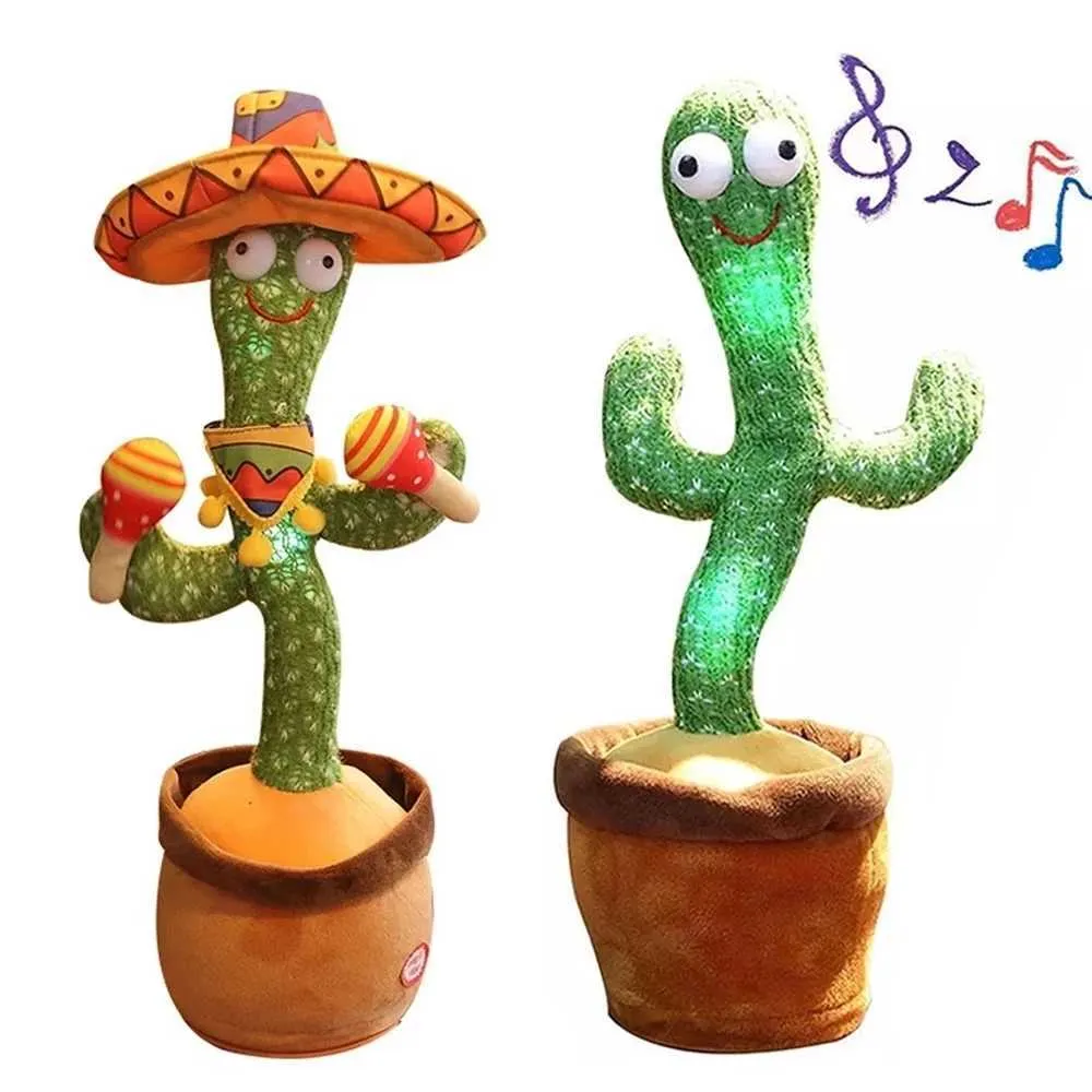 Mode Party Dansen Cactus Speelgoed Spelen Elektronische Pluche Vervorming Zingende Dansers Talking Novelty Fun Music Glowing Gifts