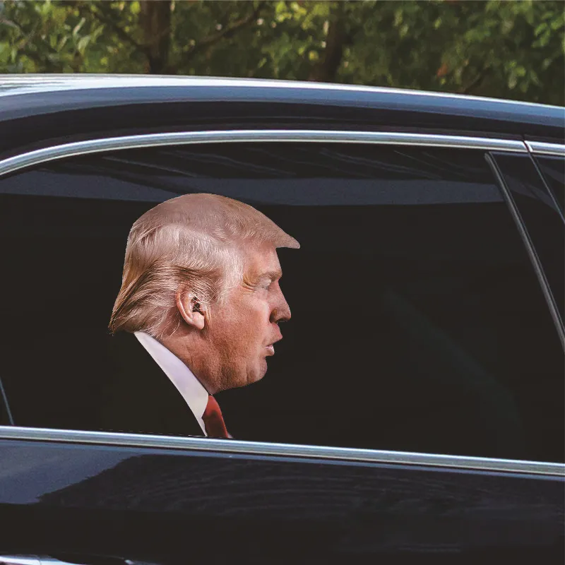 25*32cm Trump 2024 Car Sticker Banner U.S. Presidential Election PVC Cars Window Stickers