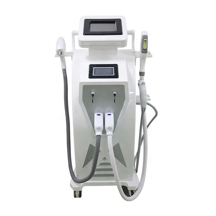high quality powerful New Bouble screen 4 in 1 IPL elight hair removal laser ipl OPT tattoo/ acne/pigment/wrinkle/vascular removal machine