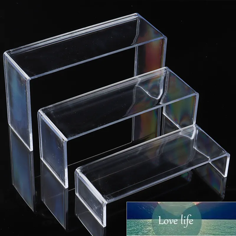 3 stks / set Transparante acryl schoenen display stand-juwelen cosmetica ornamenten horloges rack organisator houder verschillende maten fabriek prijs expert ontwerpkwaliteit