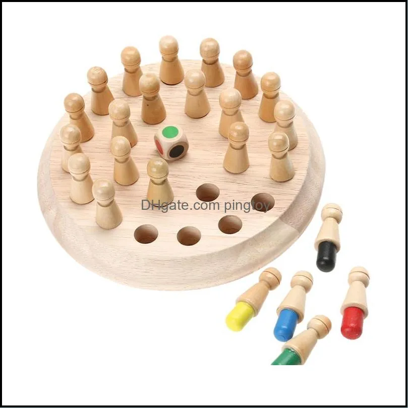 Kids Wooden Memory Match Stick Chess Game Children Early Educational Toy 3D Puzzle Family Party Casual Game Puzzles Memory Game