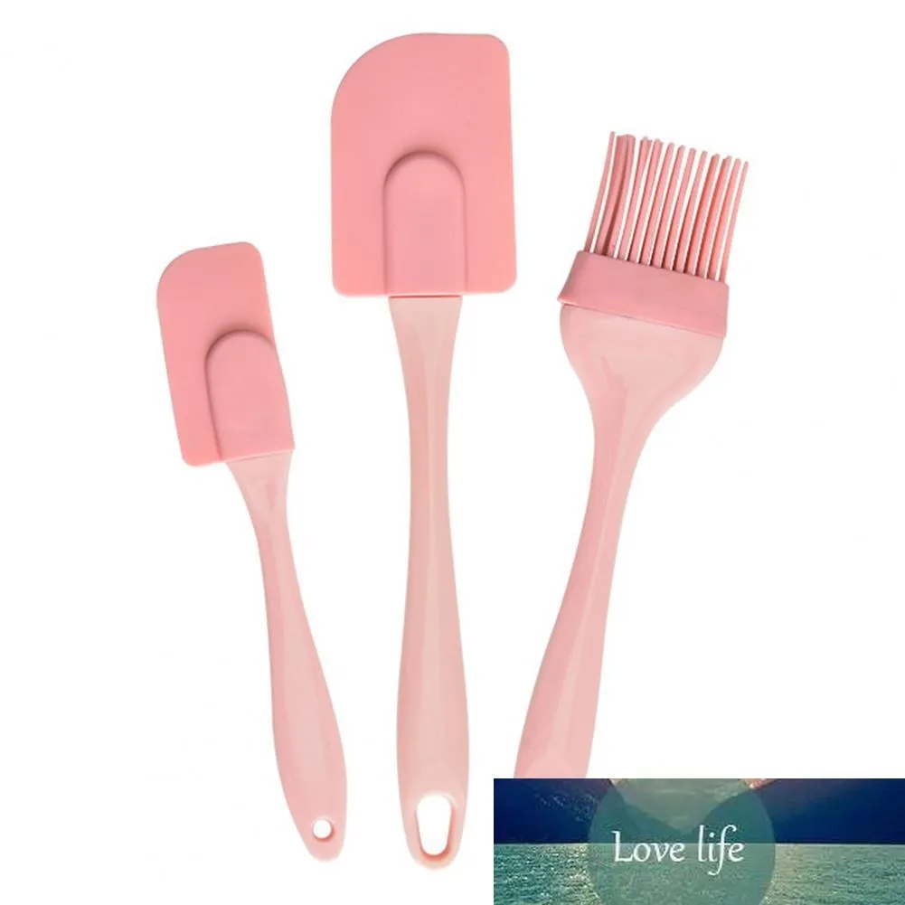 3pcs / set Silicone Spatel Grillborste Köksredskap Verktygssats Värmebeständig BBQ Oljekondens Borstar Cake Cream Scraper