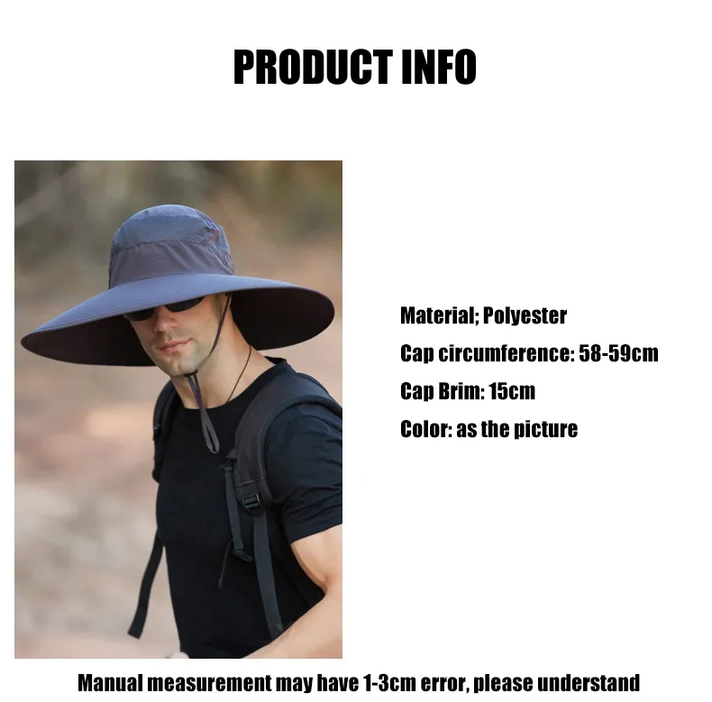 Breathable Waterproof Hiking Fishing Hat For Men Wide Brim, Plus Size,  Ideal For Camping And Outdoor Activities From Prekr, $27.51