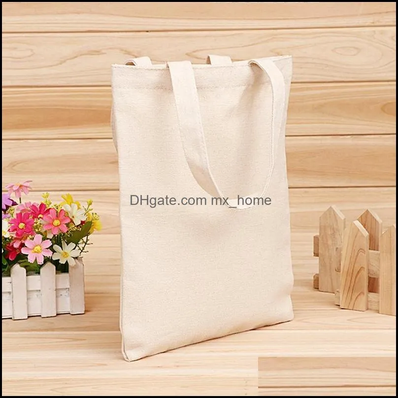 Blank pattern Canvas Shopping Bags Eco Reusable Foldable Shoulder Bag Handbag Tote Cotton Tote Bag Wholesale Custom