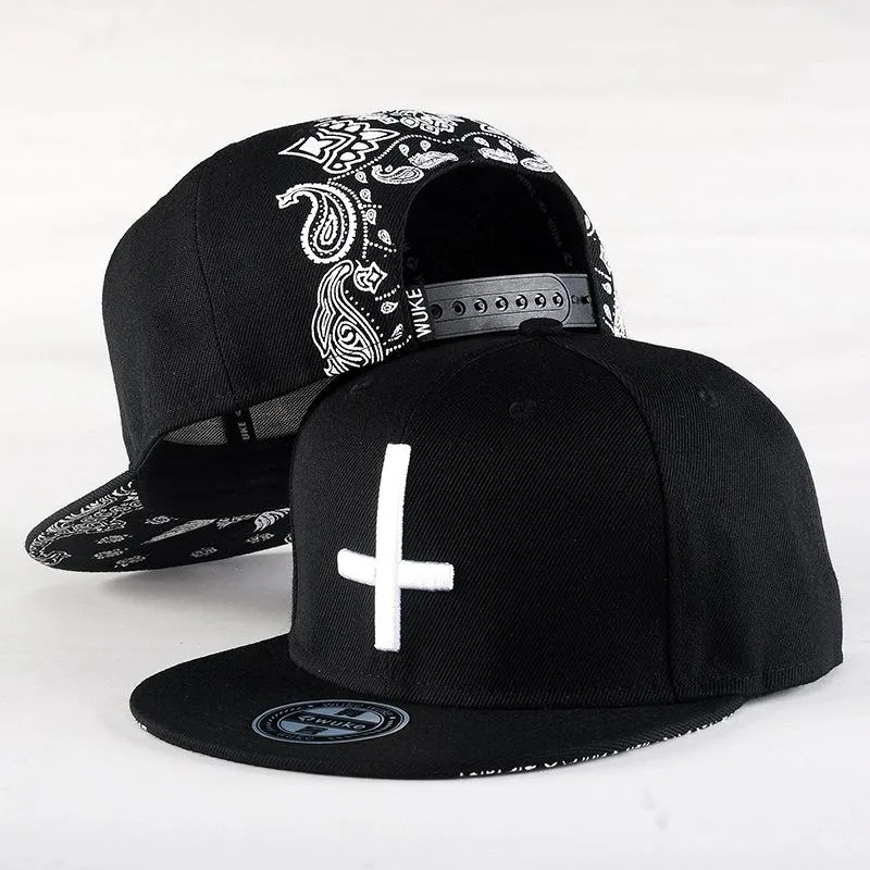 Ball Caps Stickerei Kreuz Snap Back Baseball Cap Teenager Flache Krempe Mädchen Junge Mann Sommer Frühling Hut