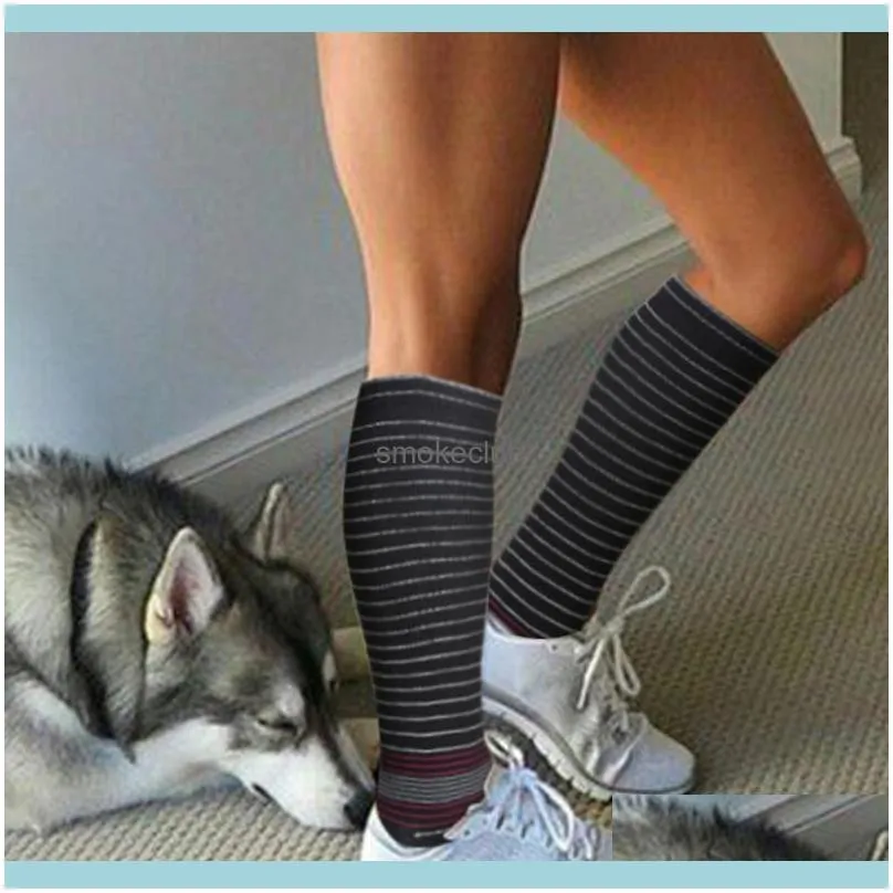 Sports Socks Men Women Striped Outdoor Cycling Nurses Compression Athletic Riding Pregnancy Flight Travel Fashion Running Breathable