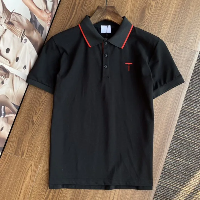 2024 Solid Color Polo Shirt Men broderi skjortor Kort ärm Mäns t -shirt tee överdimensionerade Londonkläder stor stor storlek plus