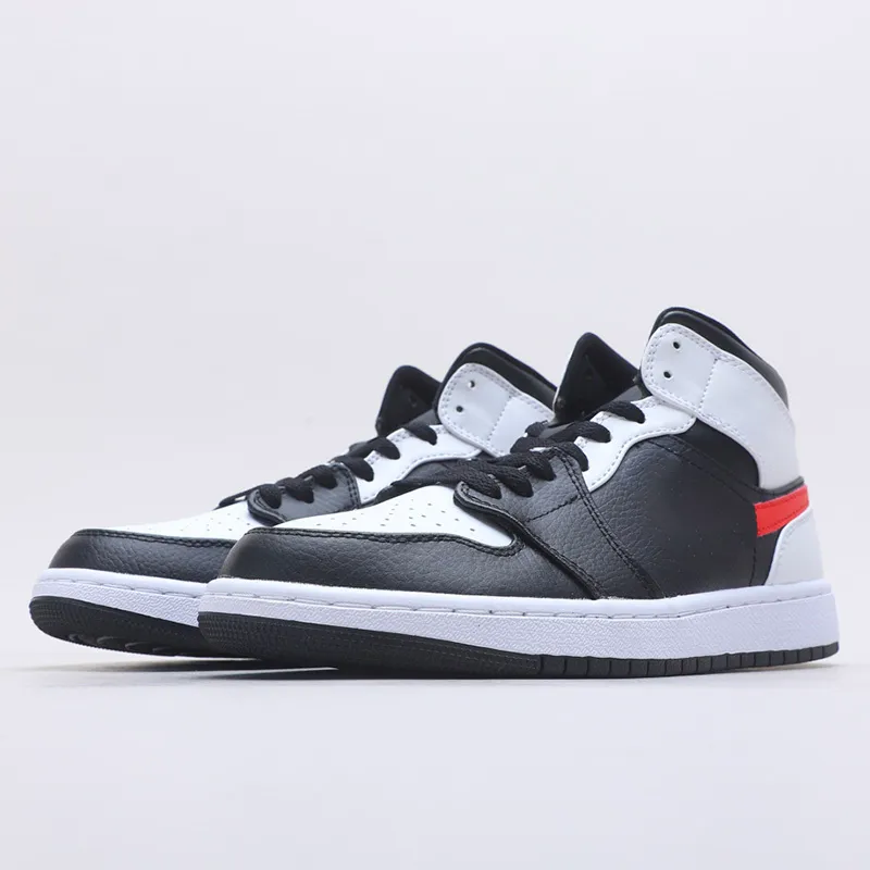 Top Quality Jumpman 1 Mid Basketball Shoes Black-red classical 1s Designer Fashion Sport running shoe With Box.