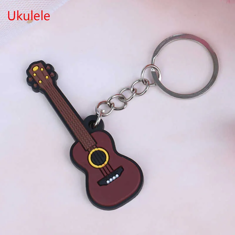 WANDIC Musical Instrument Keychain – Creative Bright Color 3D Key Ring For Music Lovers