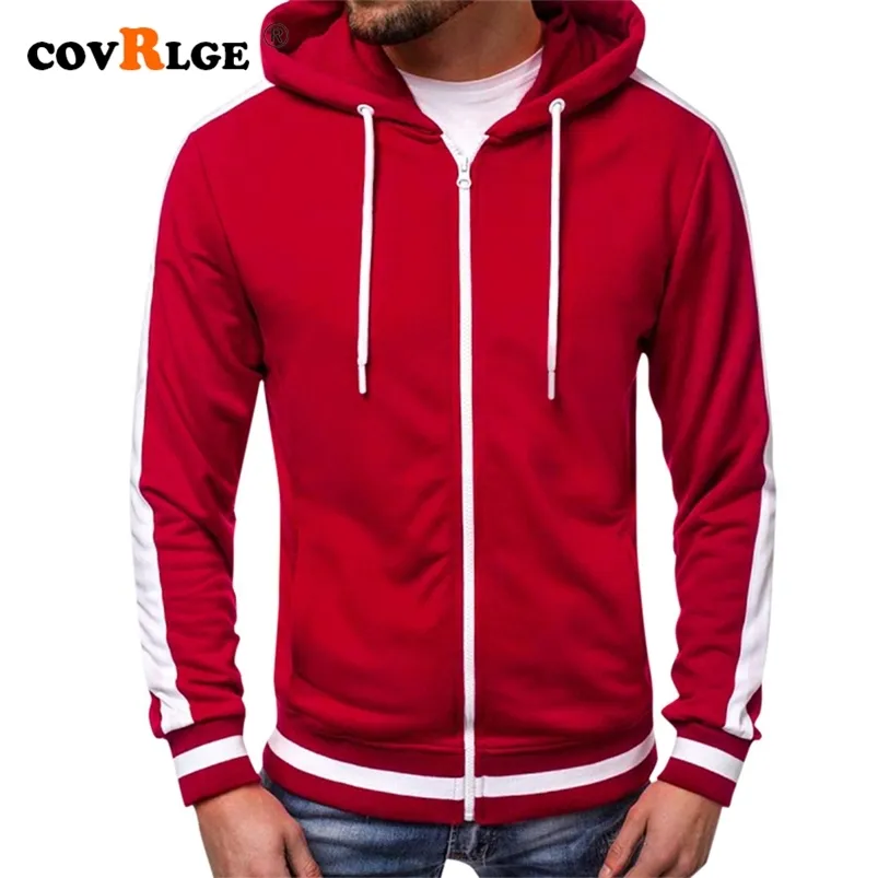 Covrlge Sweat Hommes Casual Hoodies Marque Mâle À Manches Longues Solide À Capuche Hommes Noir Rouge Grande Taille Poleron Hombre MWW174 210818