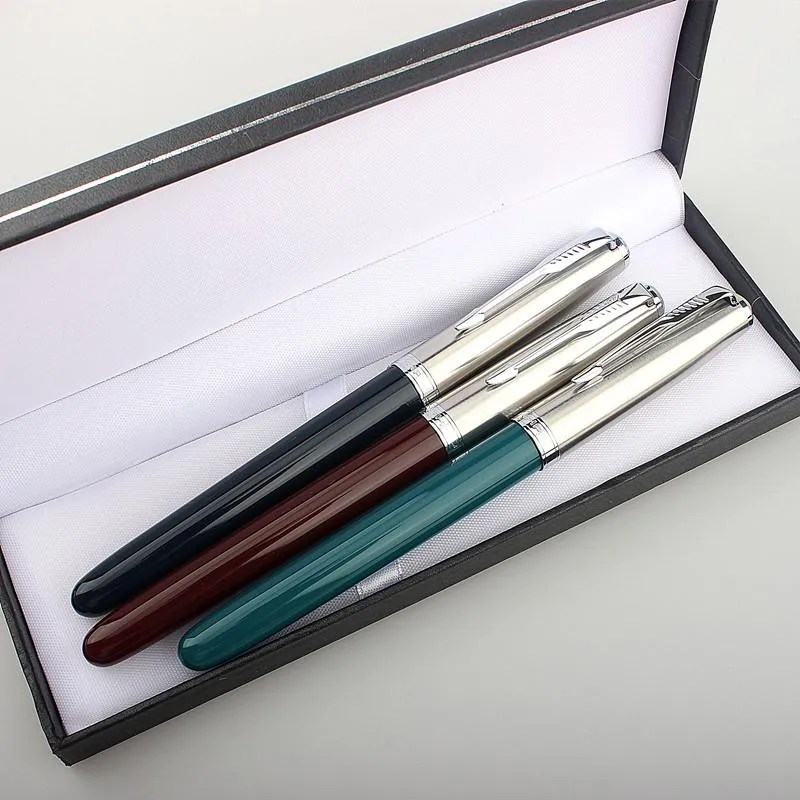 Jinhao 86 Resin Classic Fountain Pen Silver Cap Extra Fine 0.38mm Ink Pens Nib 