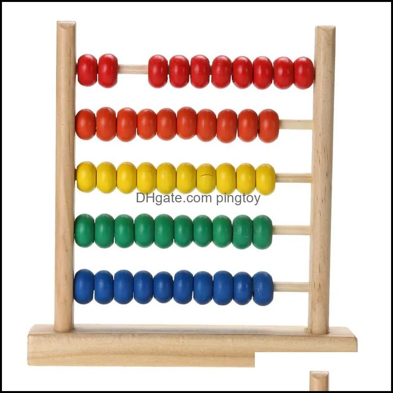 Muurstaf Cognitie Kaart Baby Peuter Speelgoed GiftsBaby Houten Abacus Colorf Kleine Nummers Tellen Calcing Beads Kids Math Leren vroeg