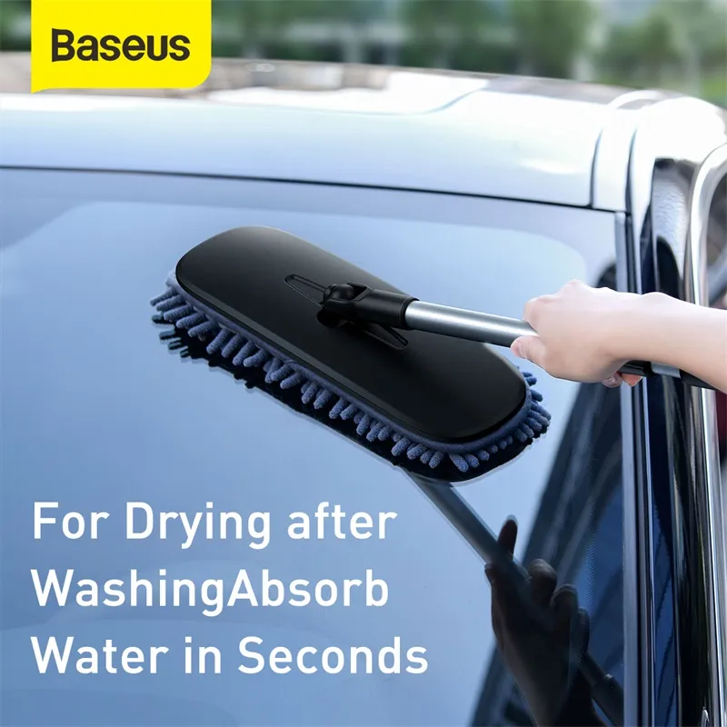 Acheter Nouveau Kit de brosse de nettoyage de vitres de voiture, outil de  lavage de nettoyage de pare-brise, essuie-glace intérieur de voiture avec  accessoires de voiture à Long manche