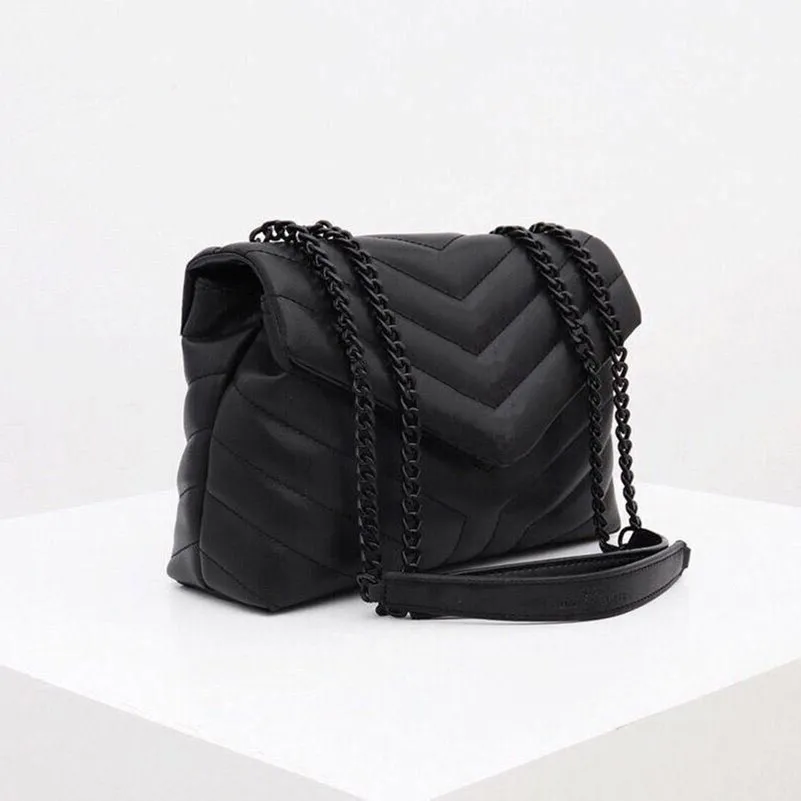 Luxury designer handbag LOULOU shaped seam leather ladies metal chain shoulder bag high quality flap bag messenger bag wholesale