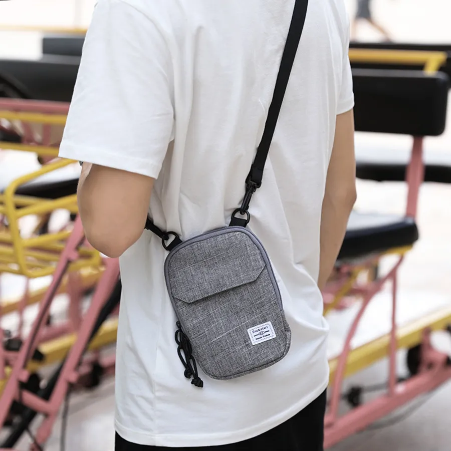 Messenger Single Shoulder Mini Bag Mens Small Satchel Pendant