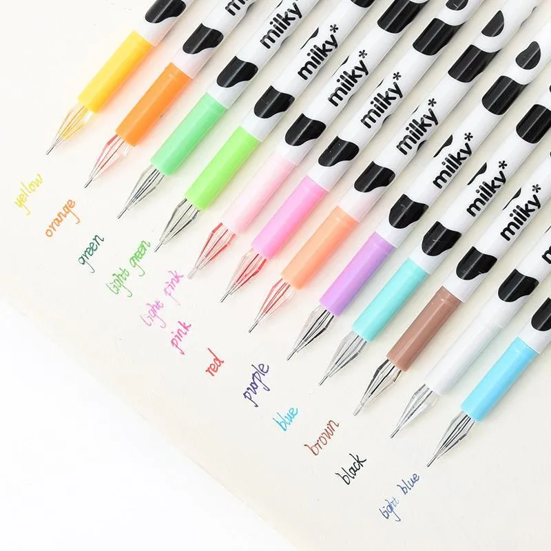 Wholesale 12 Cute Diamond Kingart Gel Pens In Cow Colors 0.5mm Stationery  Material For School Supplies From Damofang, $8.94